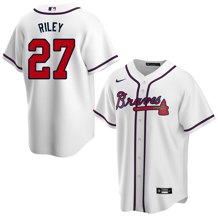 Nike Men #27 Austin Riley Atlanta Braves Baseball Jerseys Sale-White